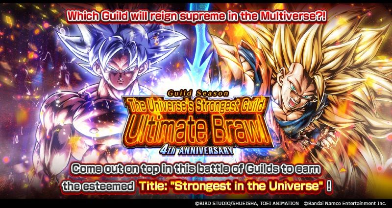 "The Universe's Strongest Guild Ultimate Brawl 4th ANNIVERSARY" Saison de guilde maintenant disponible dans Dragon Ball Legends!